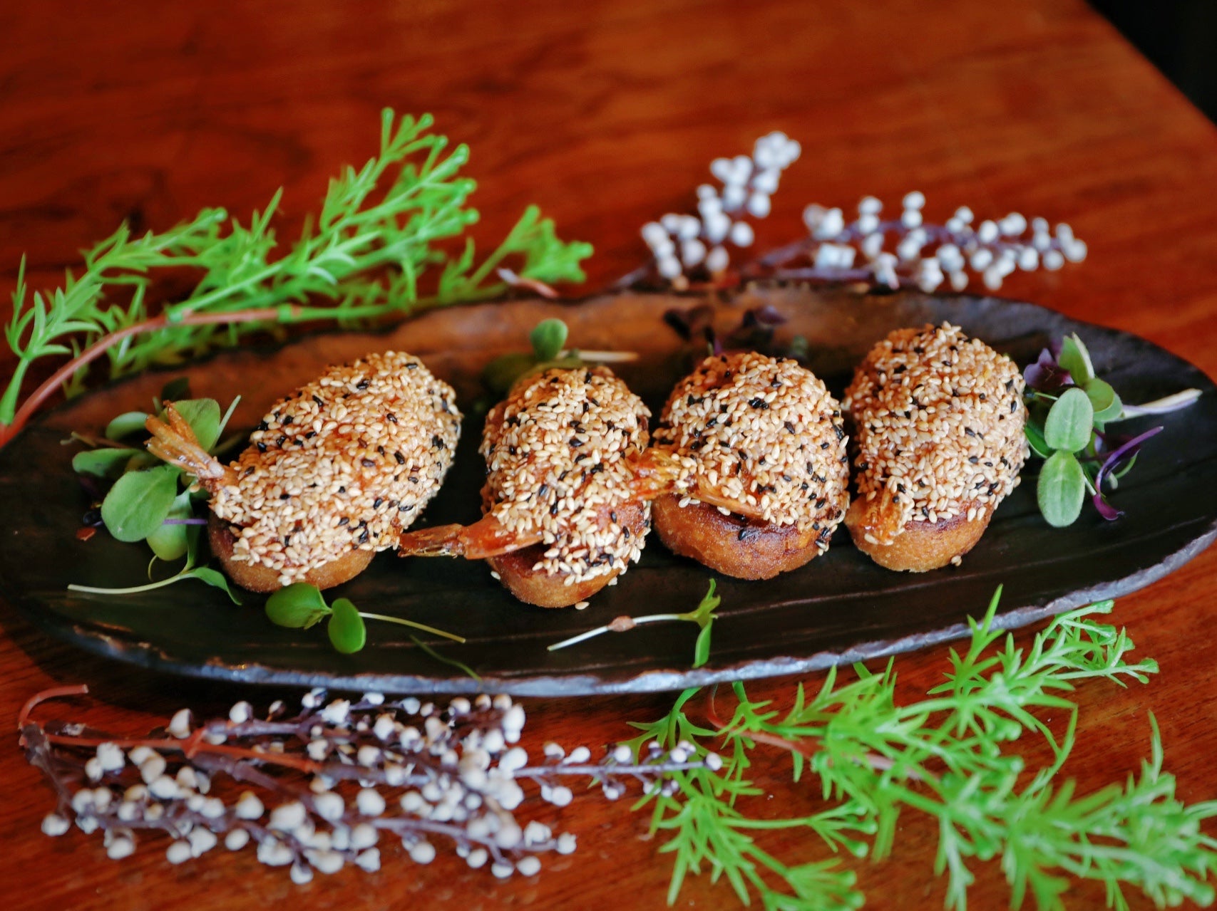[8333] Phoenix Sesame Prawn on Toast (4 Pcs) 芝麻凤尾虾