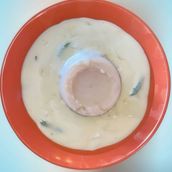 Plate Of White Yogurt And Porridge