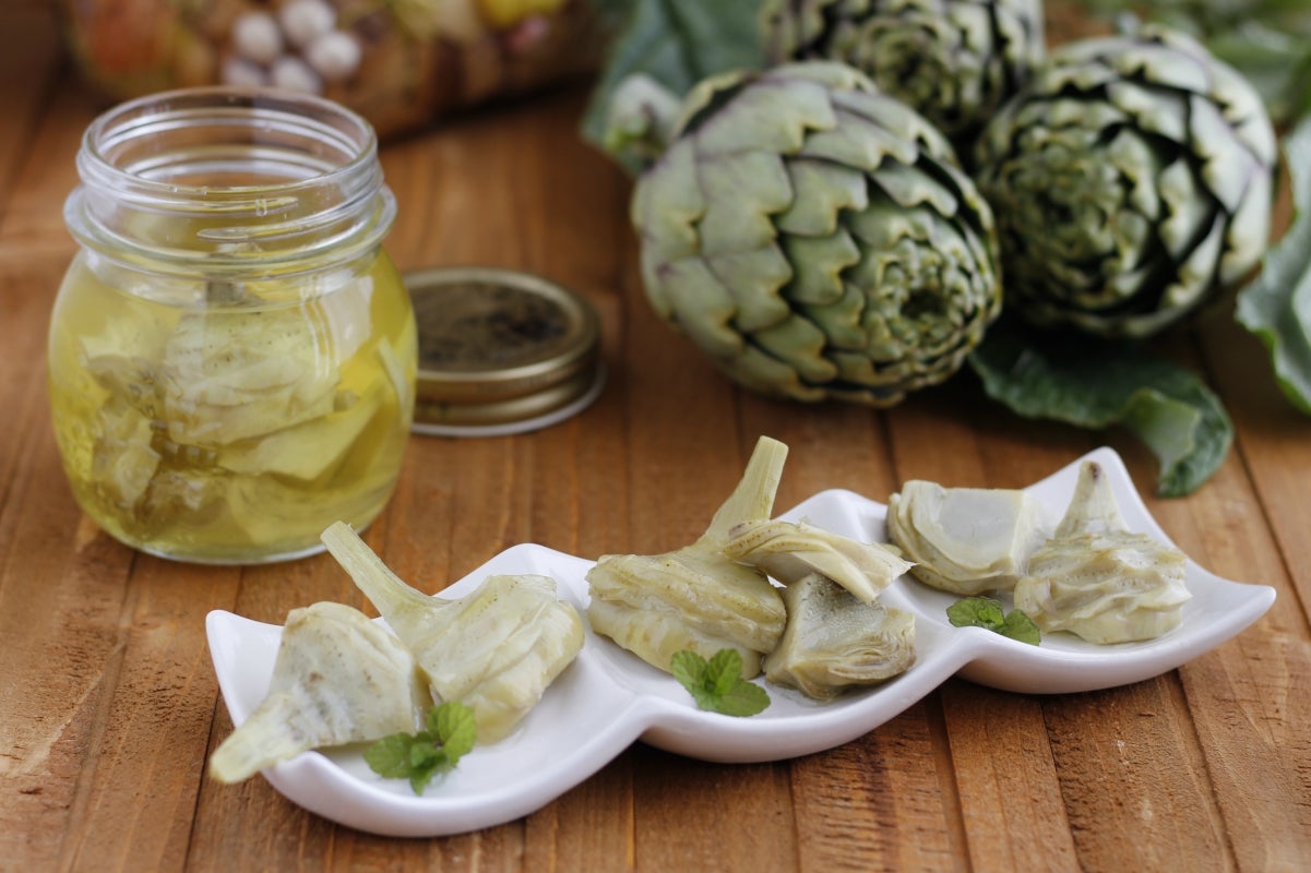 Grilled Artichokes in oil