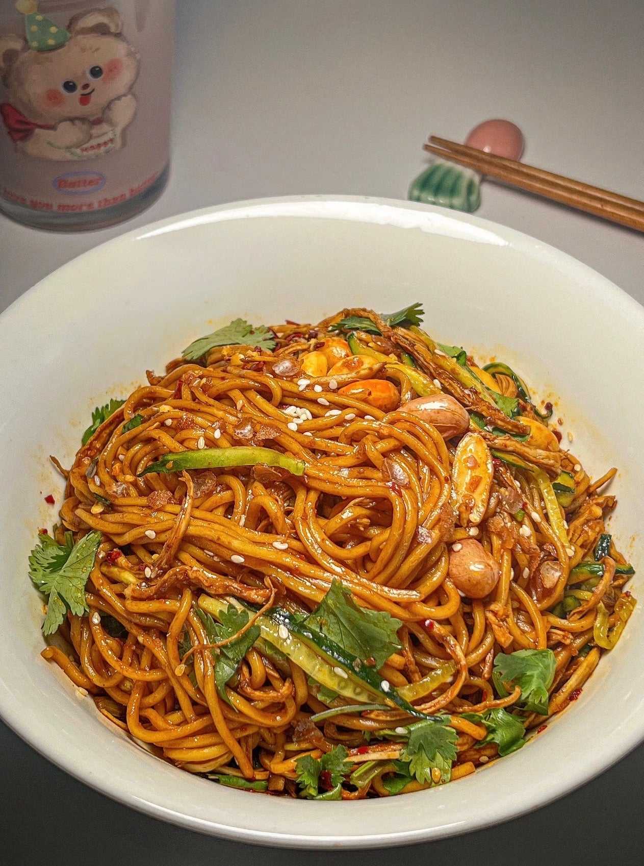 Tossed Noodle with Signature Chilli Sauce素食招牌凉拌面 (Kuku 秘制辣酱)