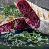 Crispy Beetroot Falafel Wrap