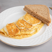 Egg Omelette With Halloumi cheese