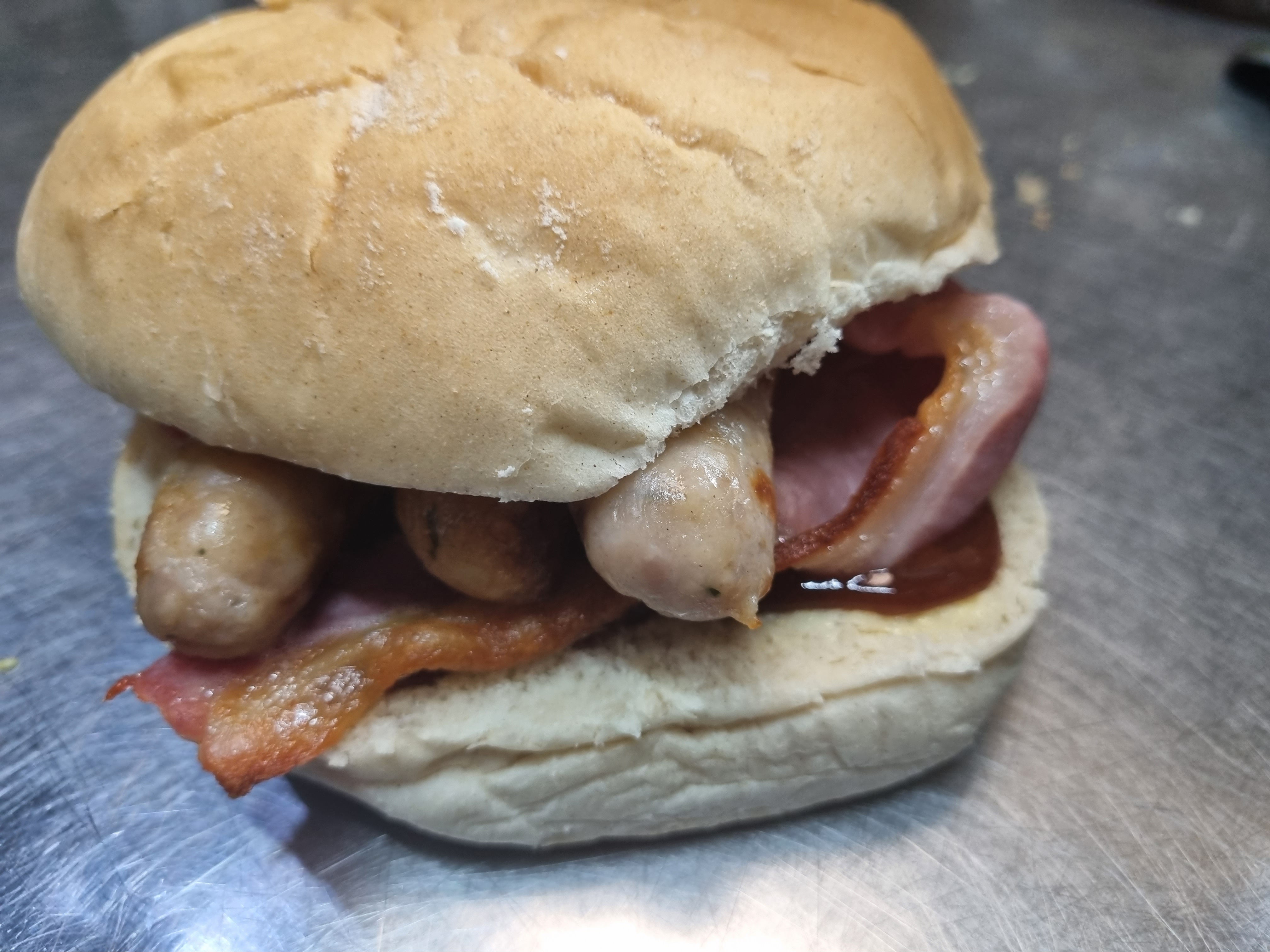 Bacon & Sausage Butty