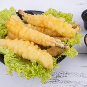 Crispy prawn tempura