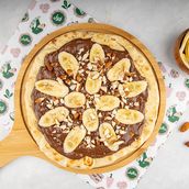 Nutella And Banana With Nuts Manakish