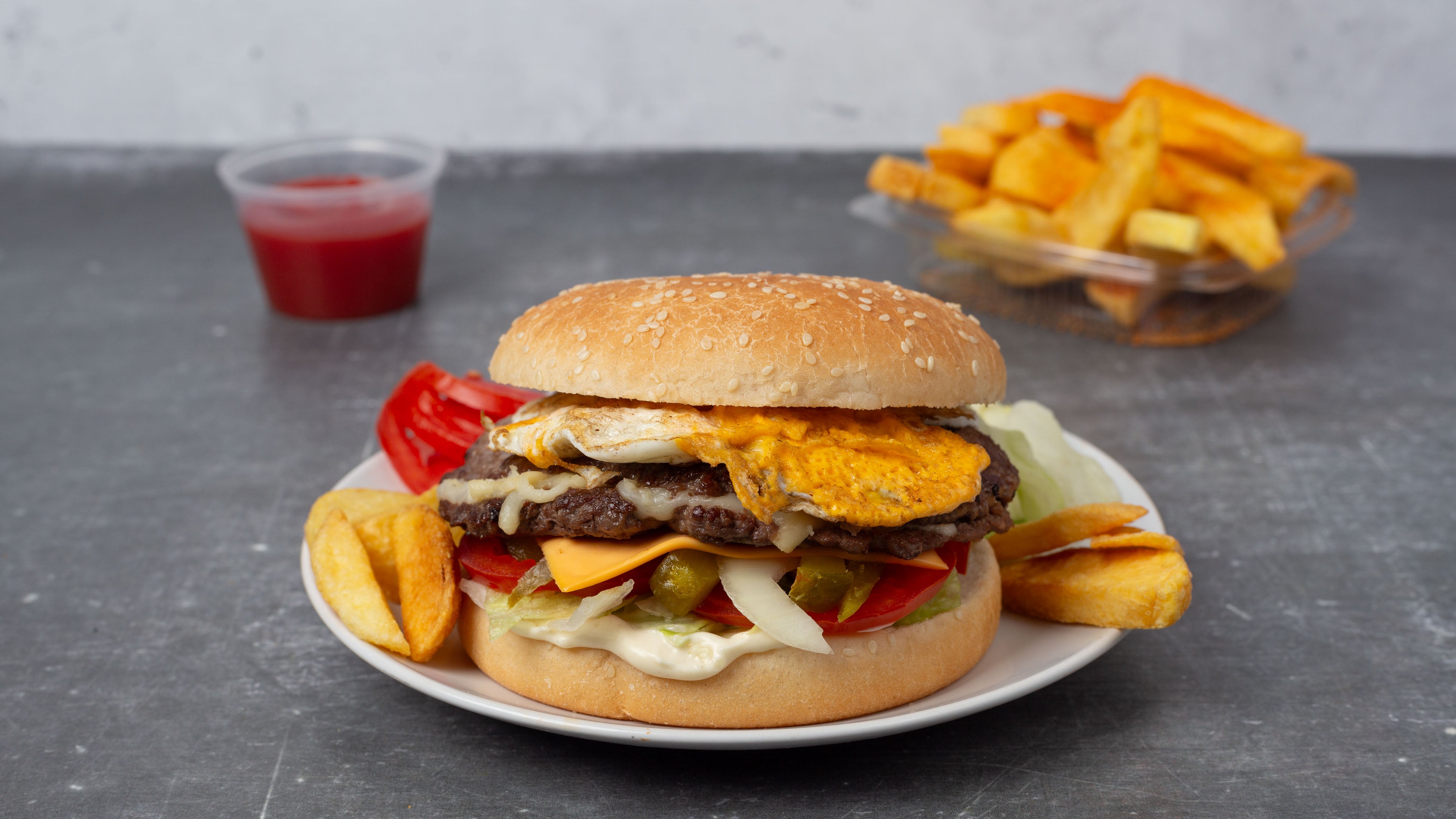 Burger with Egg