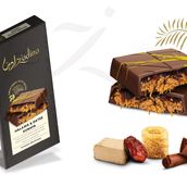Date Sweetened Date Halawa & Caramel Kunafa Chocolate Bar
