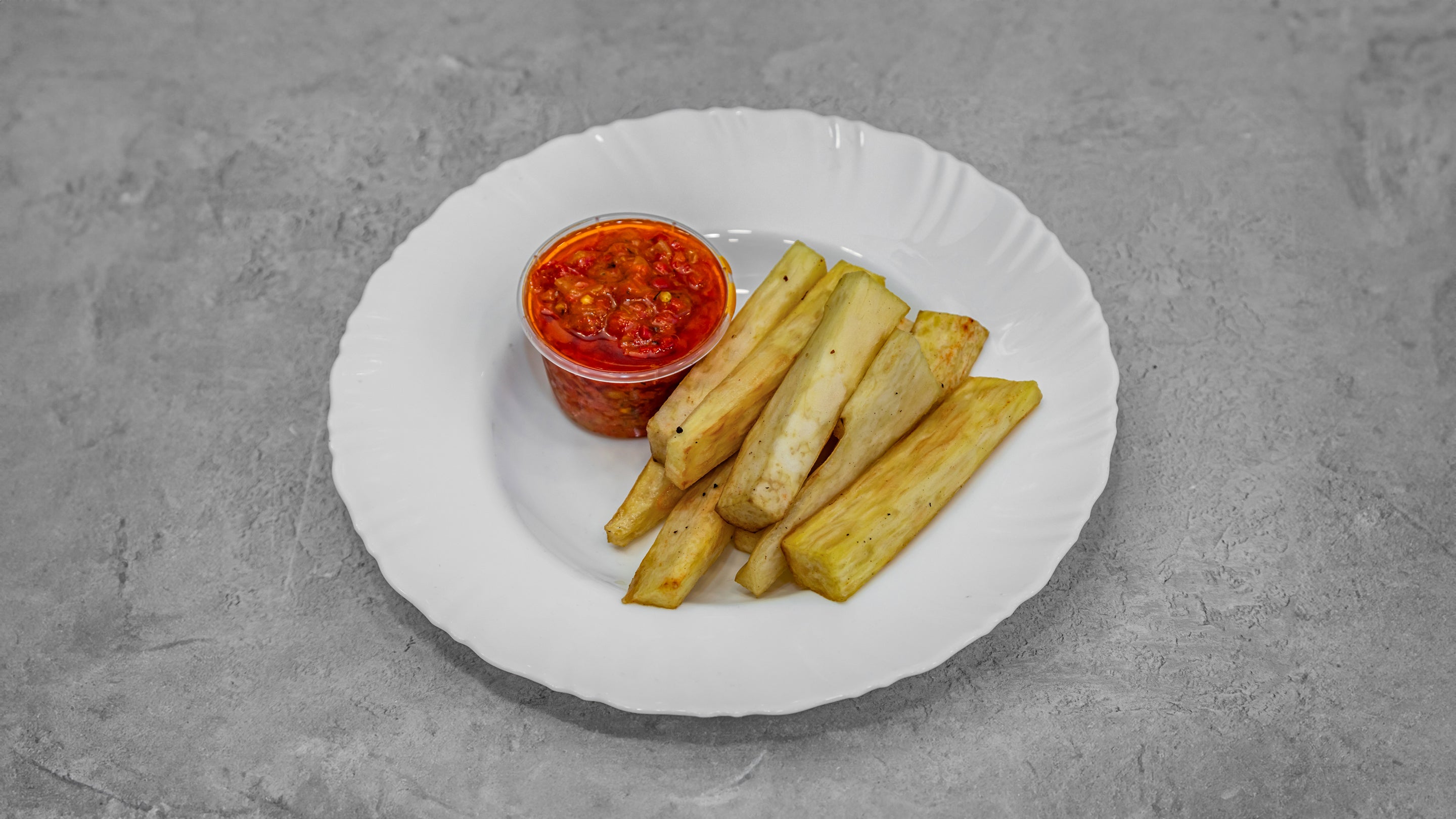 Fried Yam & Sauce