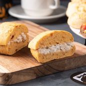 Chicken Mayonnaise and Pestoon Sun Dried Tomato Bread Rolls