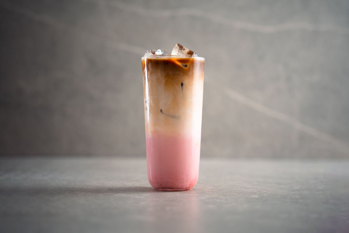 Strawberries & Cream Cold Brew Latte
