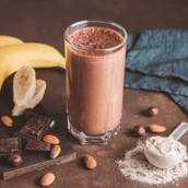 Banana With Milk And Chocolate Cocktail