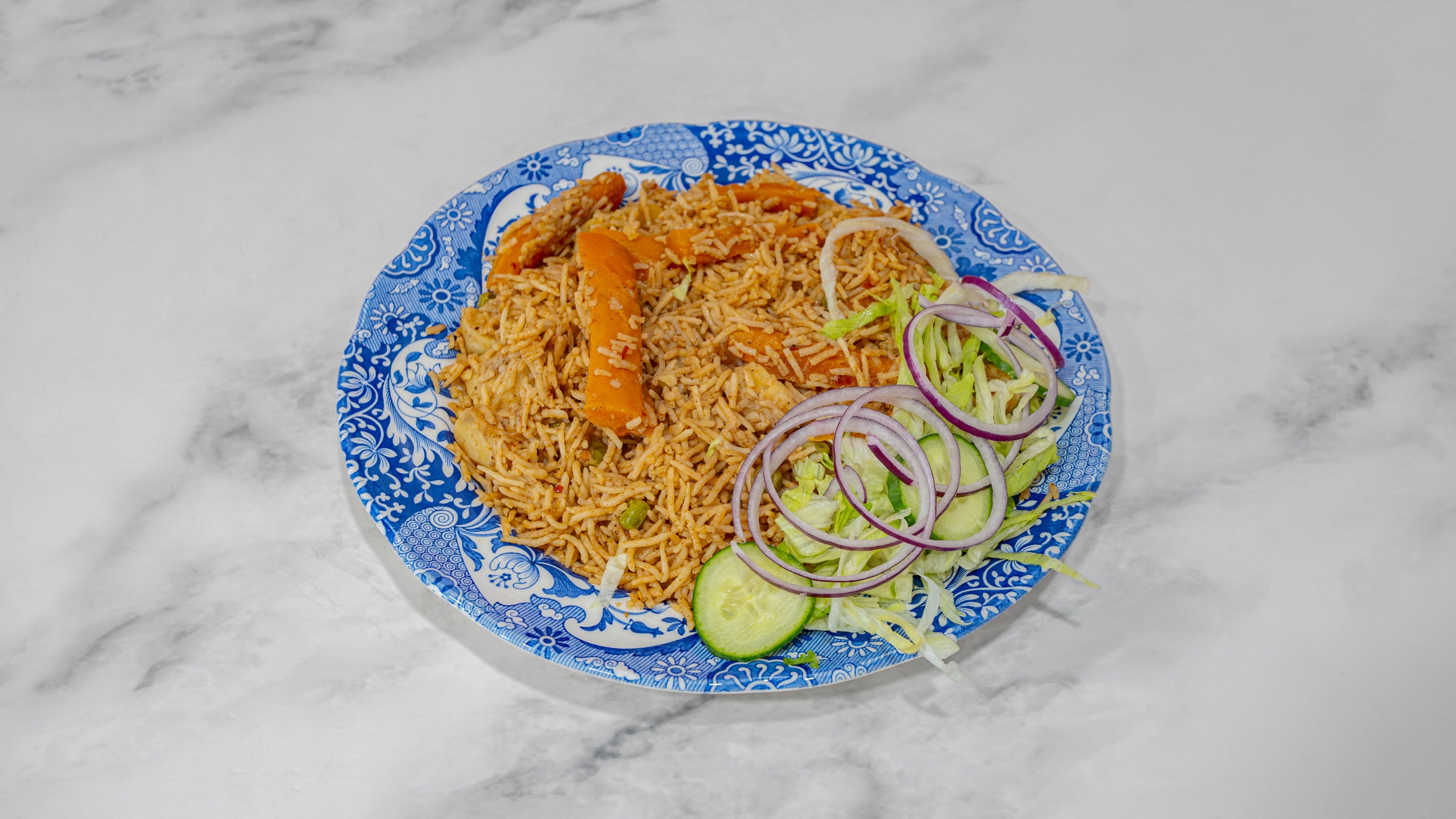 Vegetable Rice with Raita