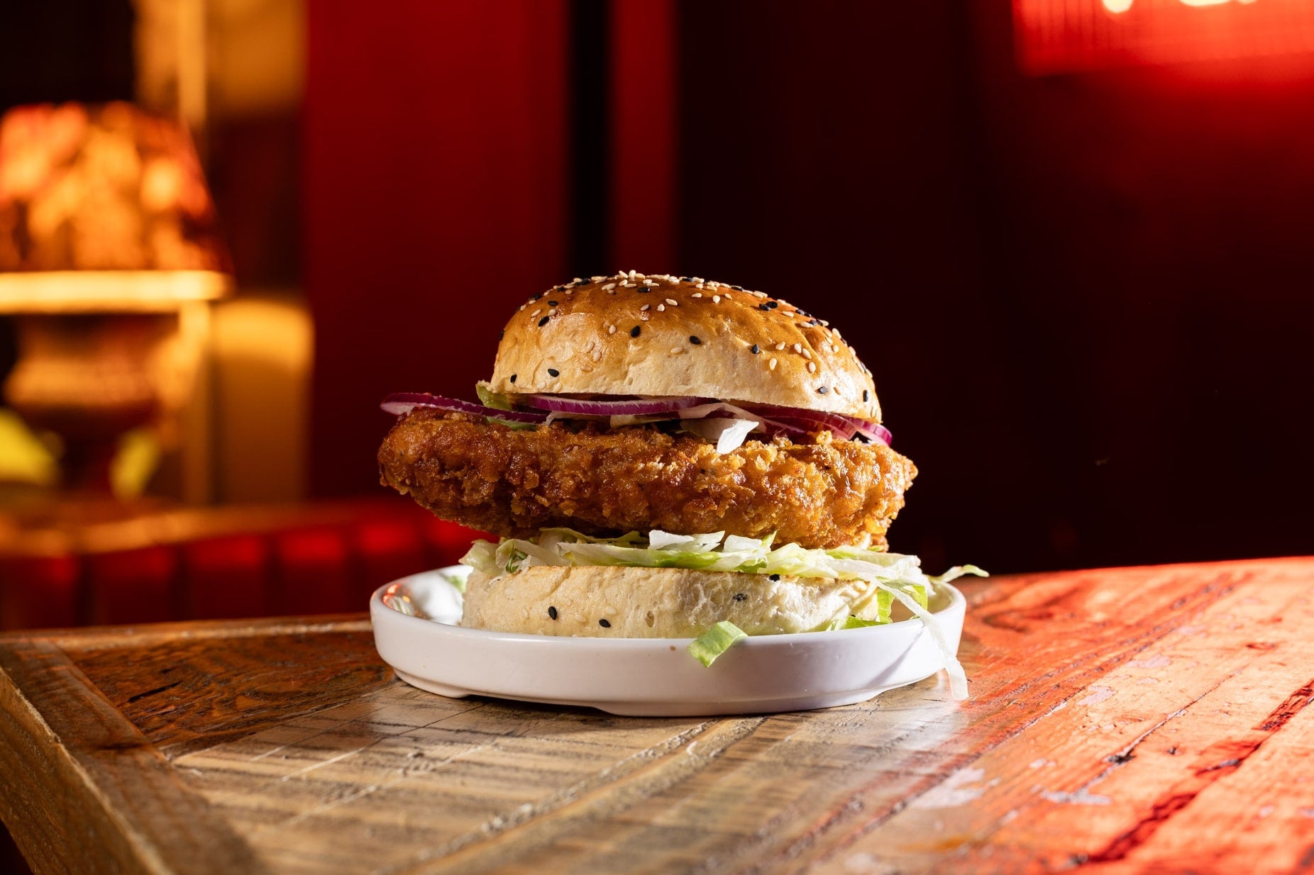 Lucky Fried Chicken Burger & Fries
