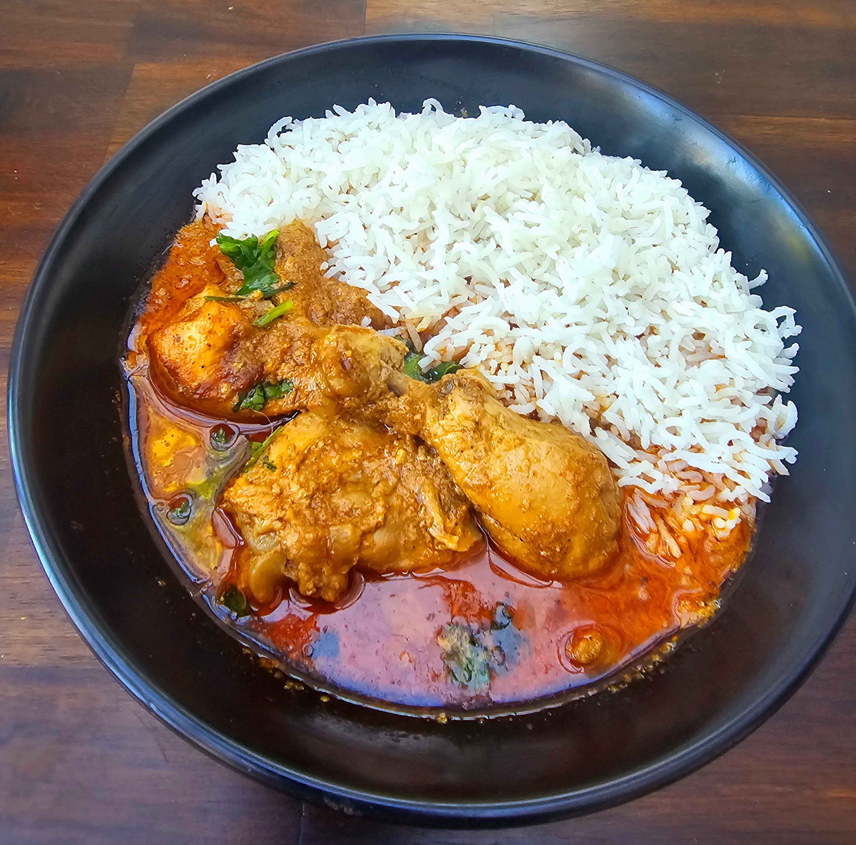 Chicken curry with Steamed  rice