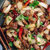 Stir-fried Mutton with Cumin