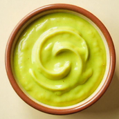 Pistachio sauce portion