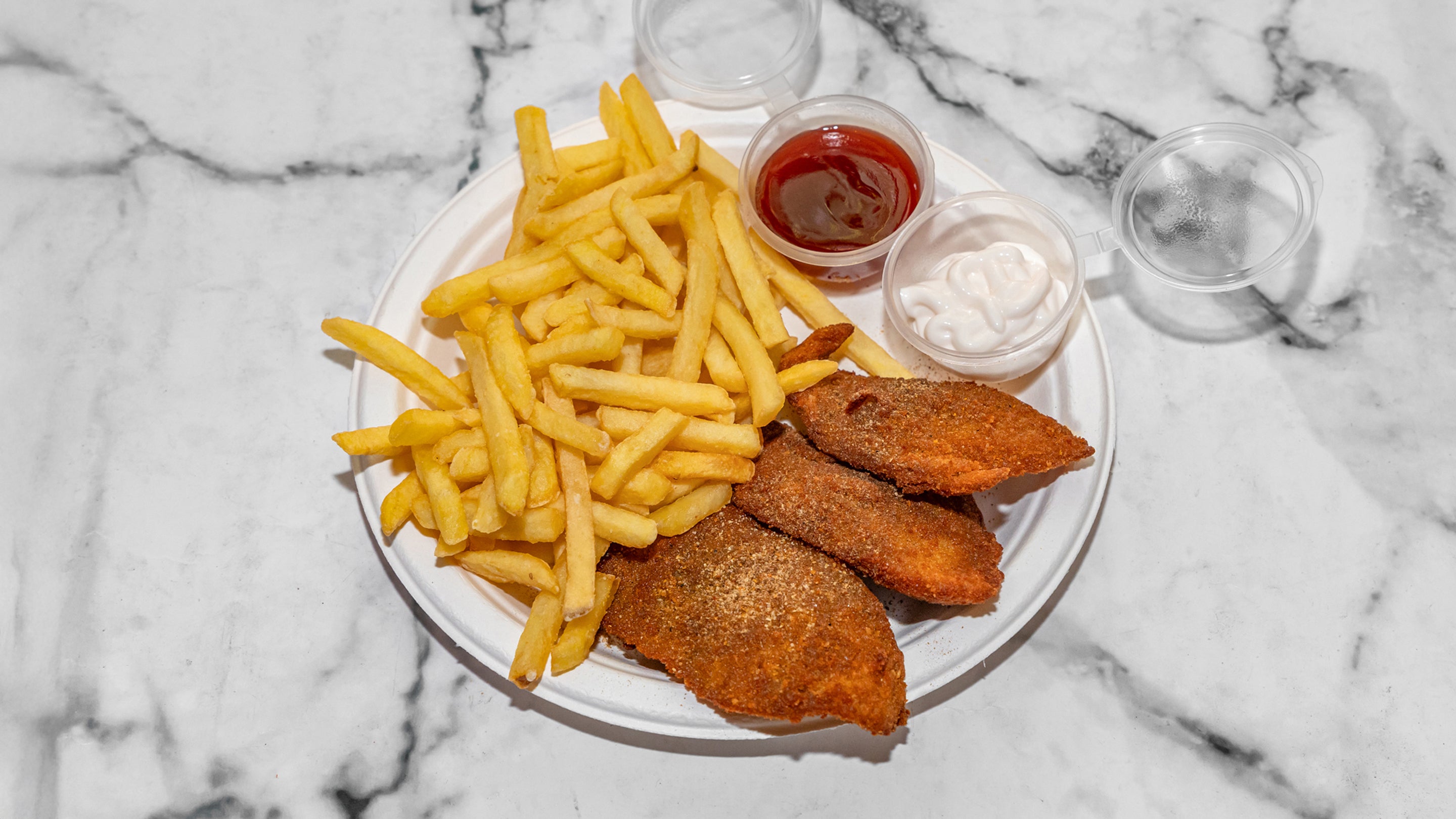Fried Fish with Fries