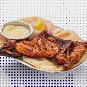 half chicken Plain on charcoal