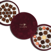 Assorted Chocolate Round Velvet Box