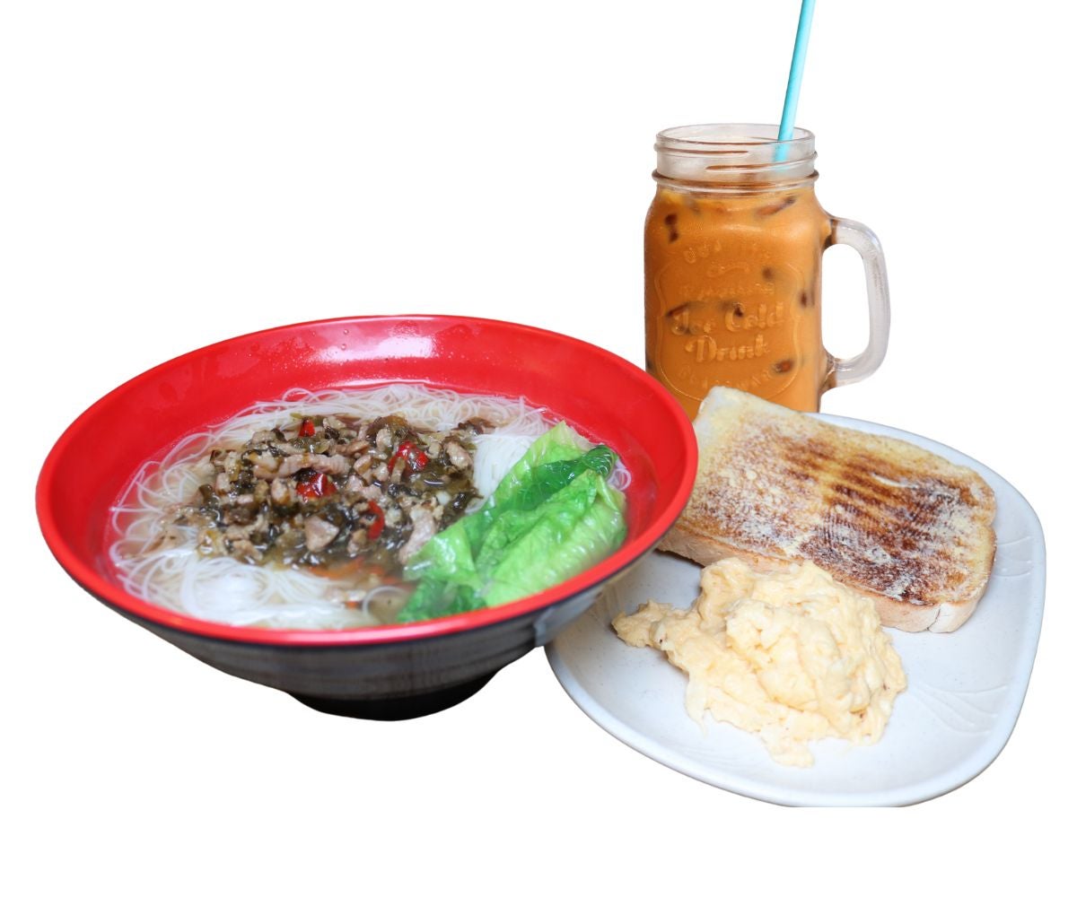 Shredded Pork with Preserved Vegetable Vermicelli Noodle 雪菜肉絲米粉