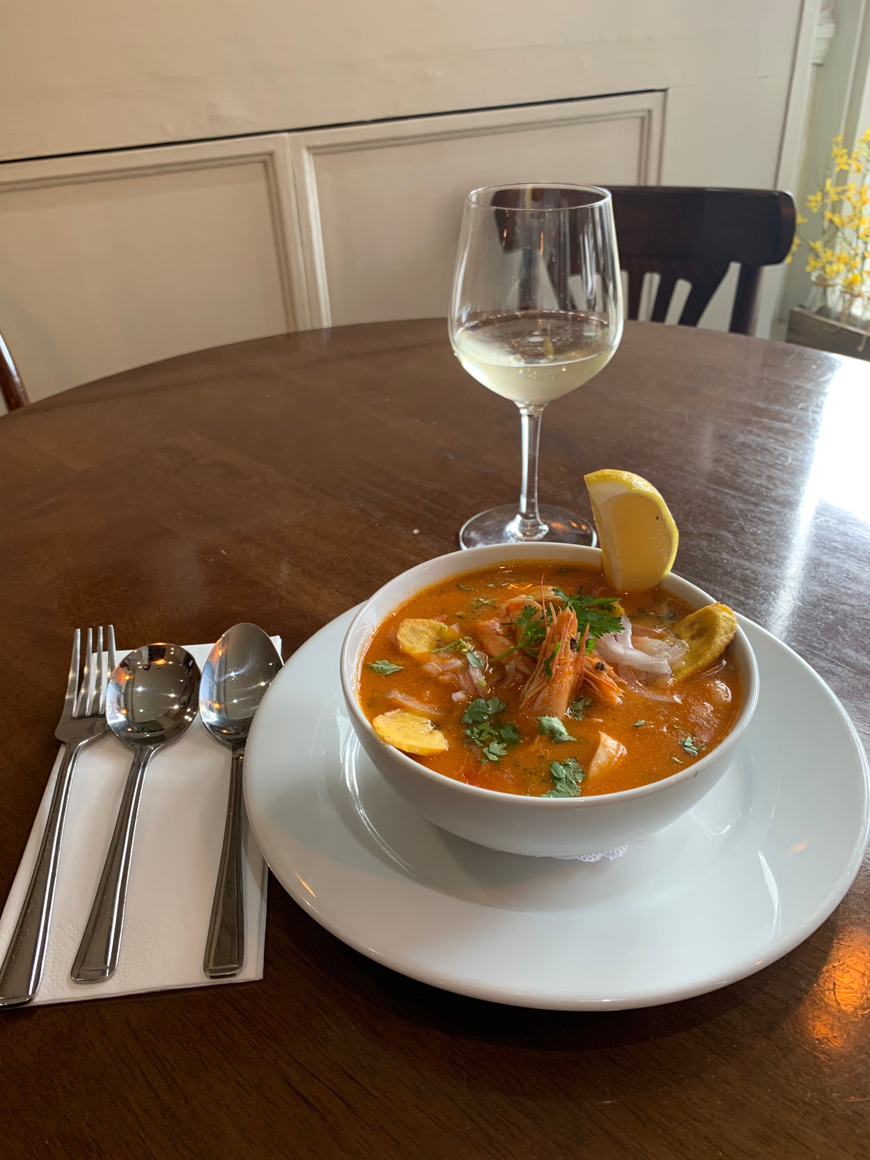 Mixed Seafood Soup & Green Plantain Crisps
