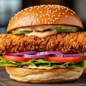 Chicken Fillet Burger breakfast 