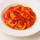 Ravioli Italian Pasta Dish Stuffed With Cheese.