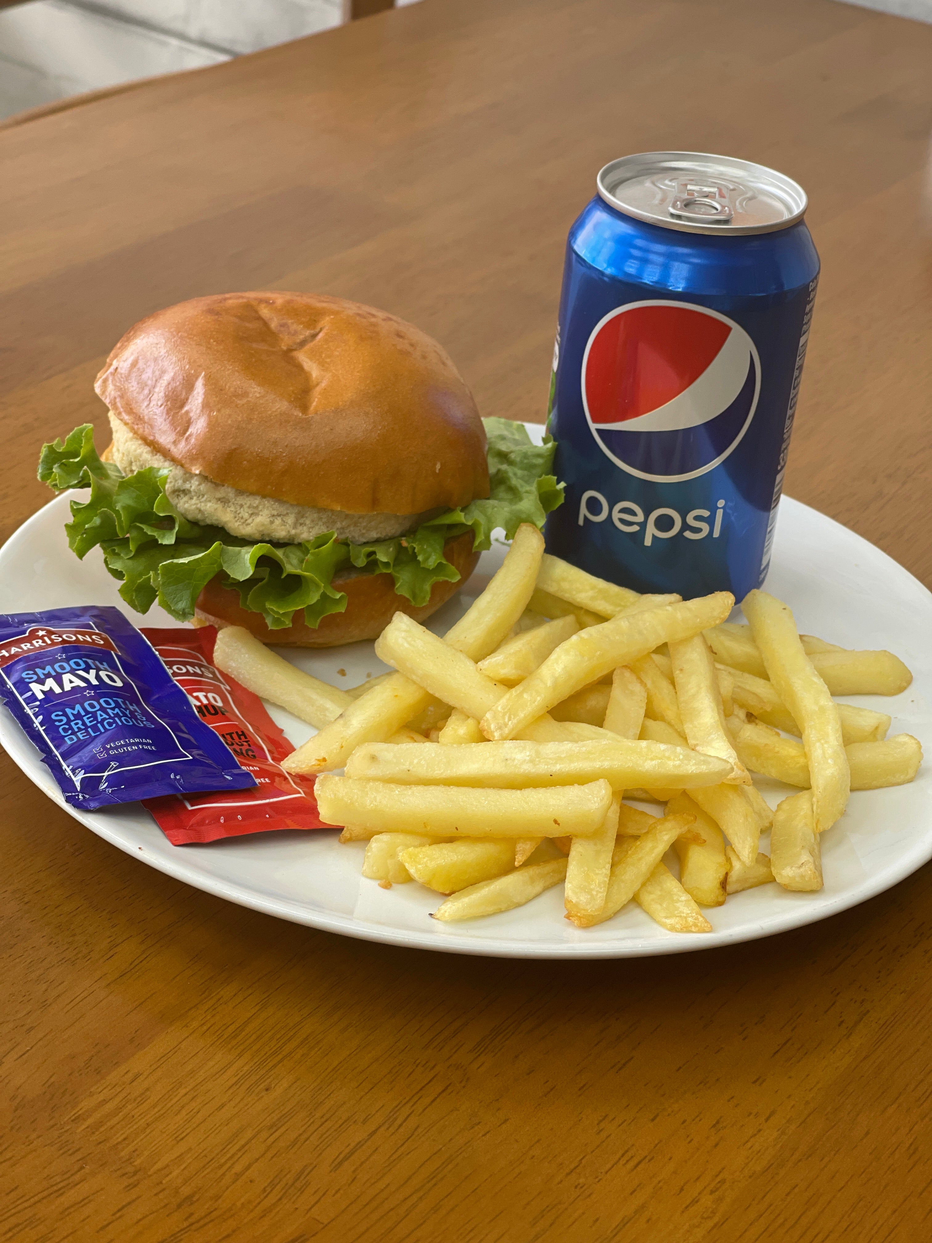 Bean burger meal