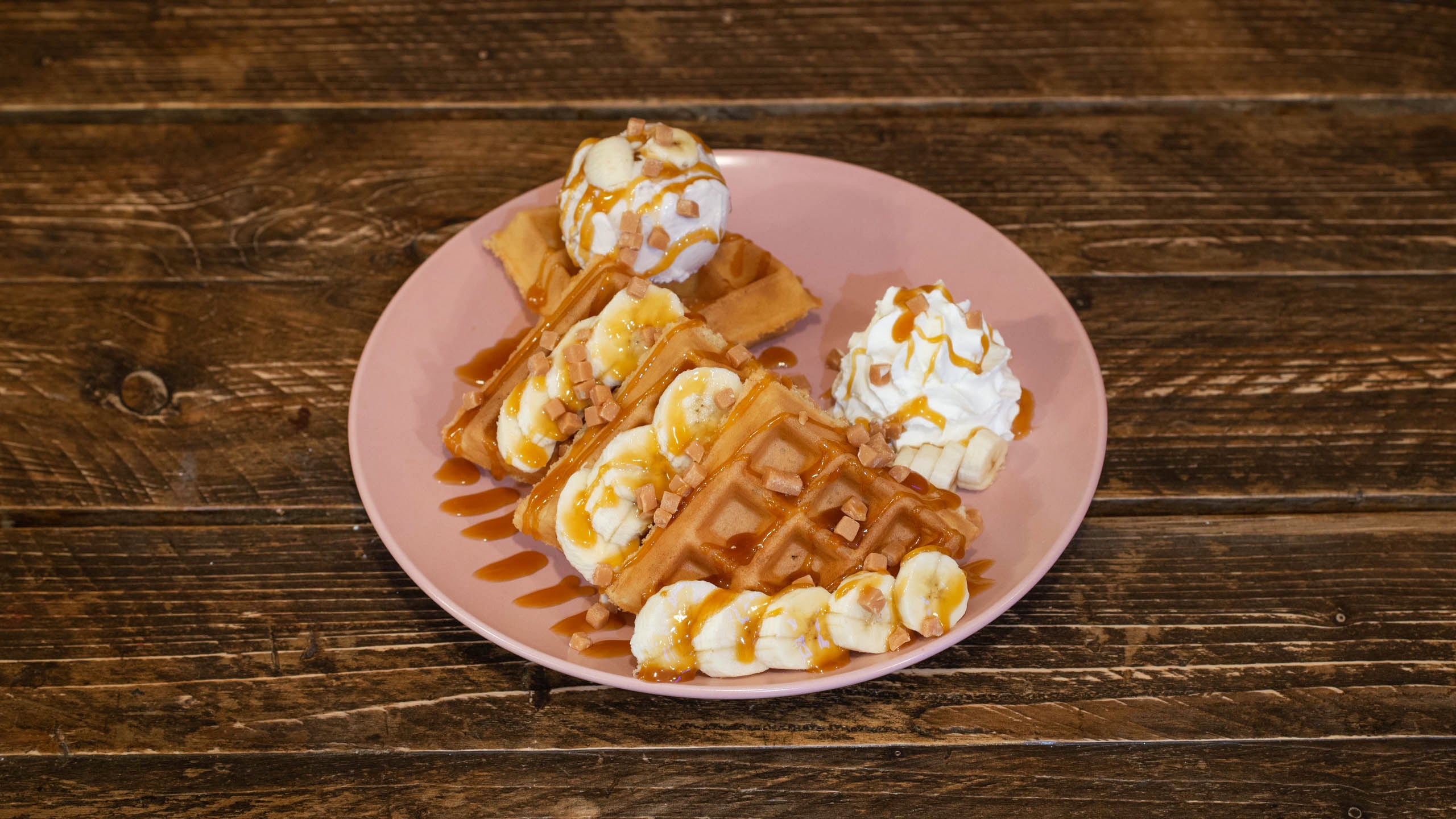Banana Toffee Blast American Waffle