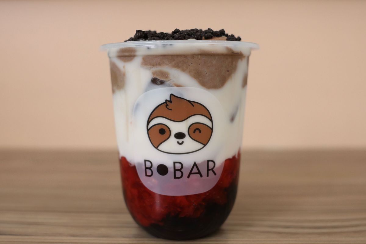 Strawberry Milk with Chocolate Foam
