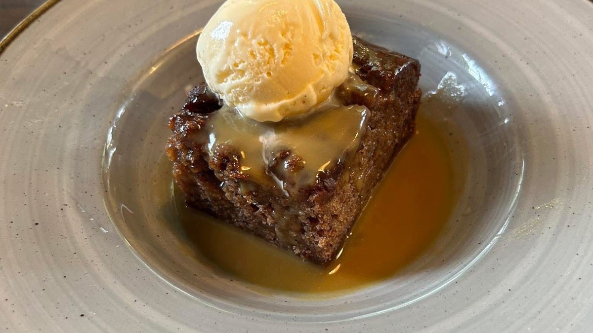 Sticky Toffee Pudding with Cream