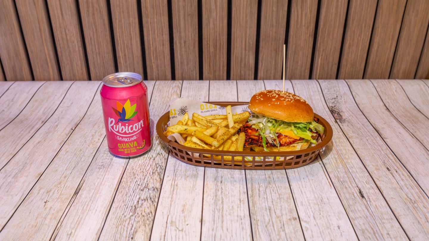 Grilled Chicken Peri-Peri Burger Meal