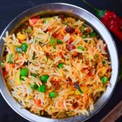 Vegetable Biryani with Raita