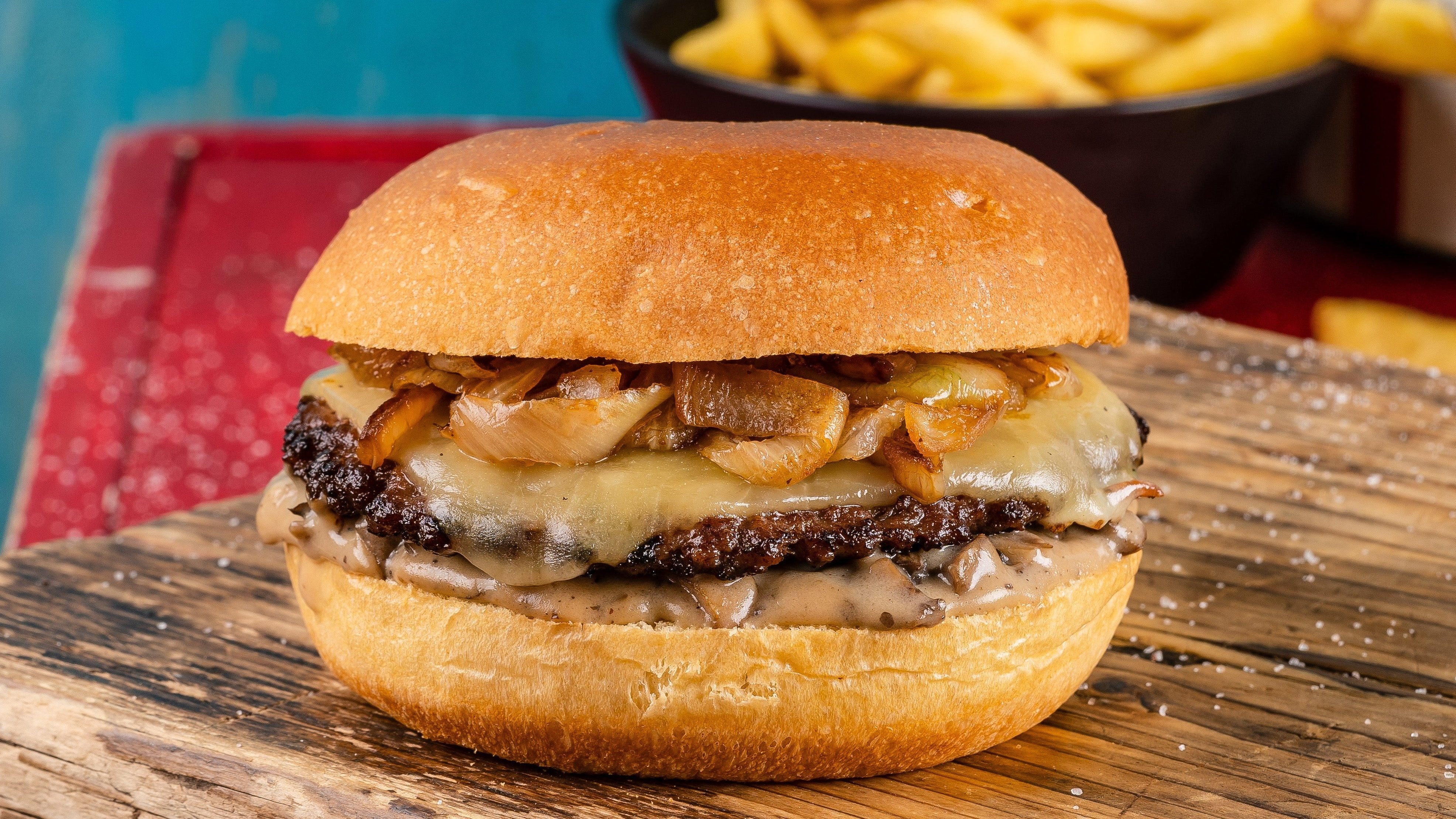 Swiss Mushroom & Cheese Burger