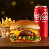 Hals Cheese Burger Meal With Fries and Soft Drink