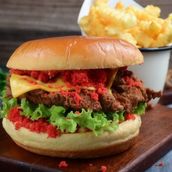 Scotish Beef Angus Cheetos Burger