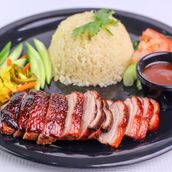 Roasted Duck with Chicken Rice