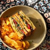 Grilled Halloumi & Pesto