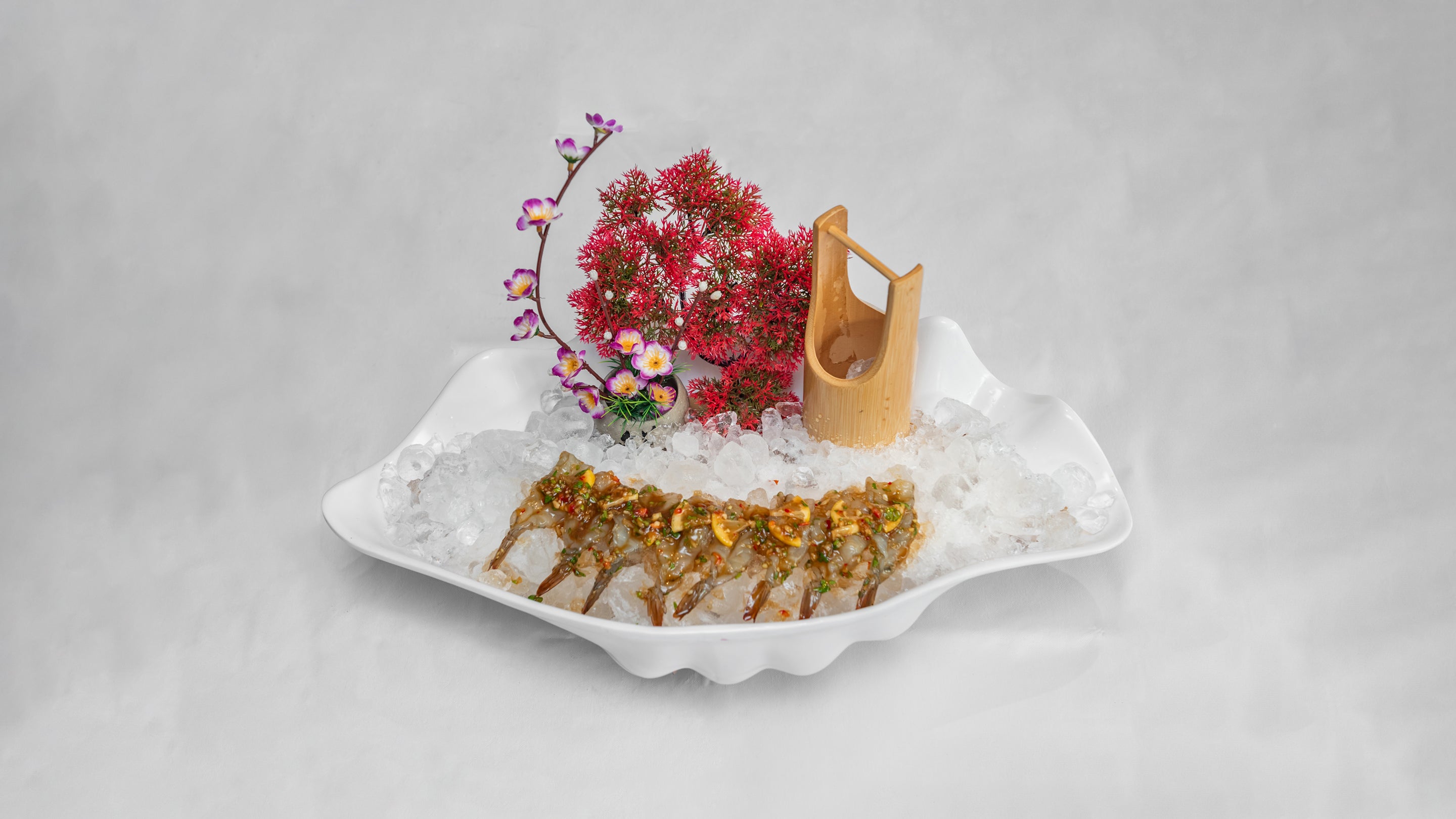 生卤虾 King Prawn with Wasabi and Oyster Sauce