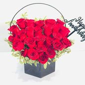 Red Roses With Basket 1