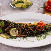 Grilled Mullet with Bran Meal