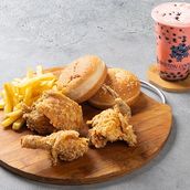 3 Pcs Fried Chicken with Bubble Tea