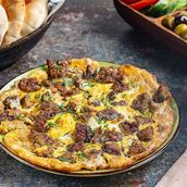 Egg with Kebab Arouq