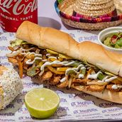 Chicken Adobado Loaded Torta Meal