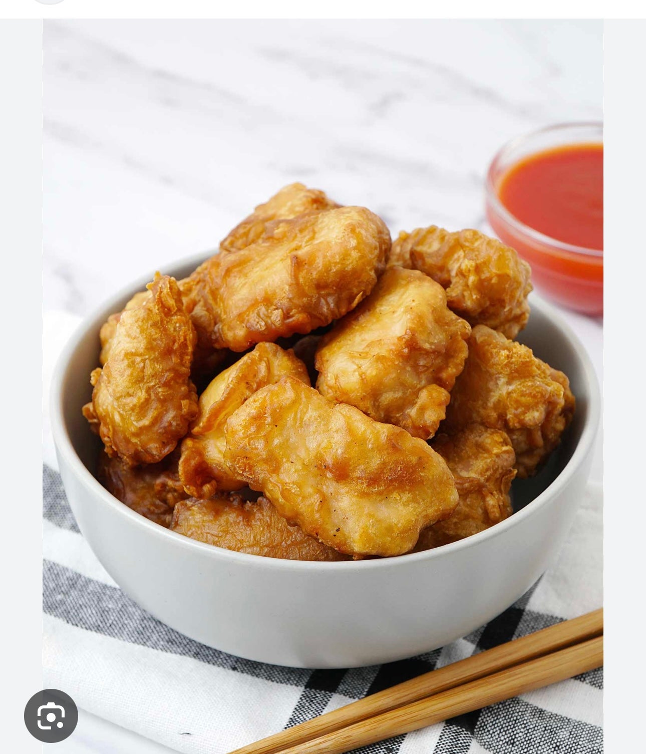 Chicken Batter Balls with Sweet and Sour Sauce