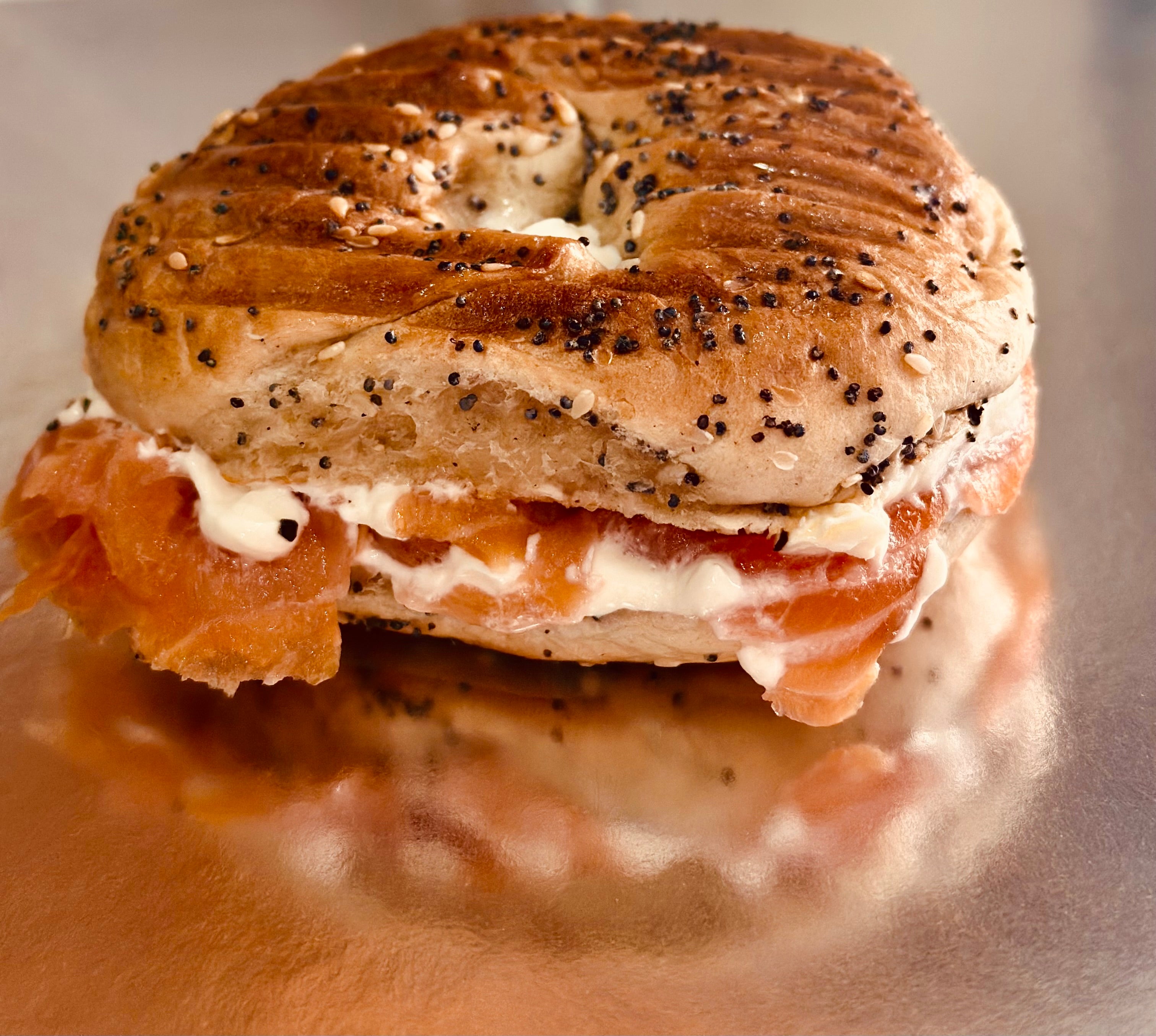 Salmon Cream Cheese Bagel