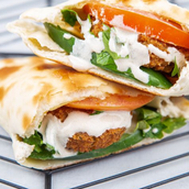 Falafel With Vegetables And Tahini Pastry