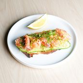 Smoked Salmon with Edamame Hummus
