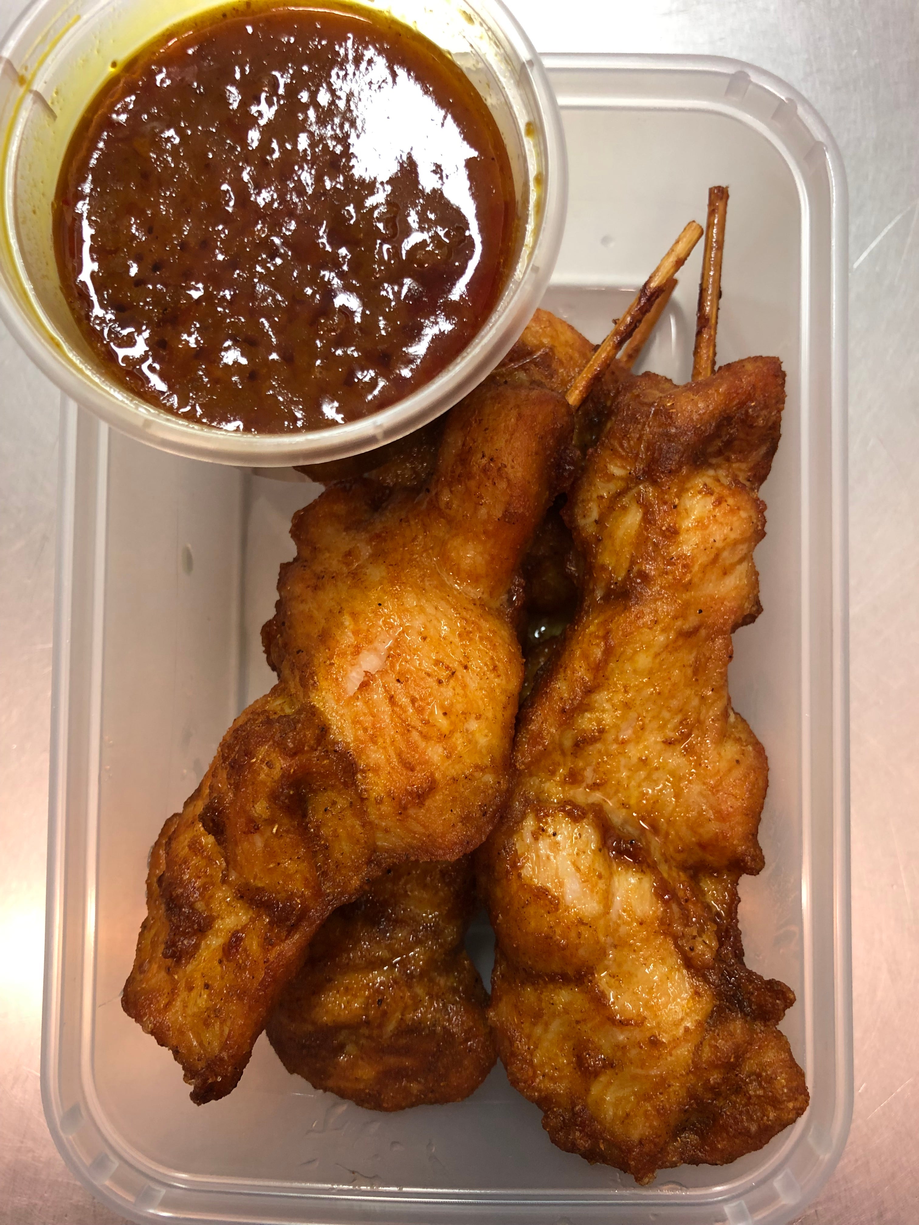 串鸡 Skewered Chicken Satay (4)