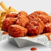 10 Boneless Chicken Wings Pieces With French Fries